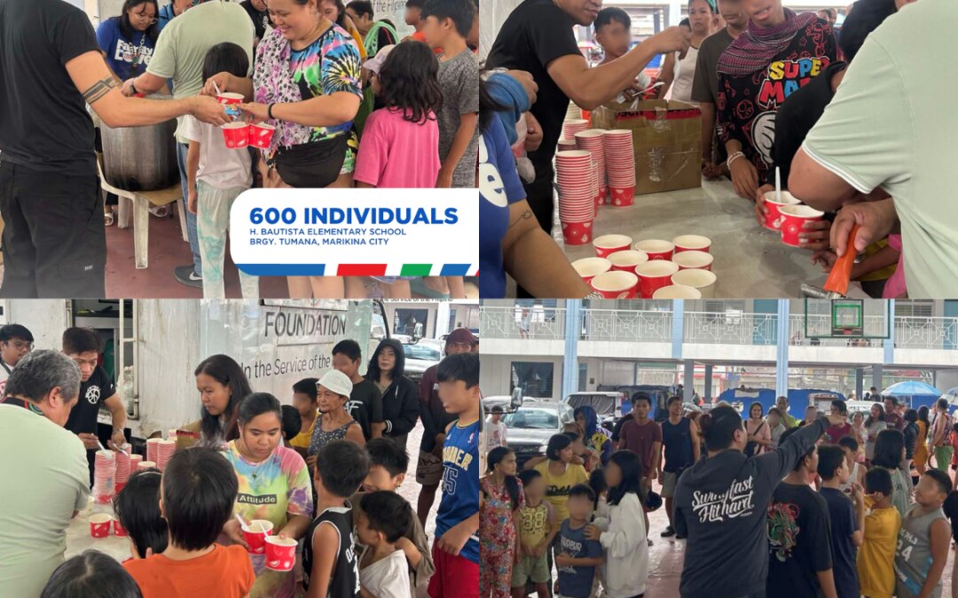 600 Evacuees in Brgy. Tumana Receive Hot Meals at H. Bautista Elementary School