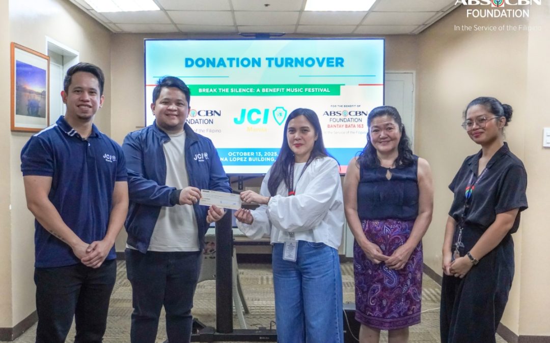 ABS-CBN Foundation receives donation from JCI Manila’s Break the Silence